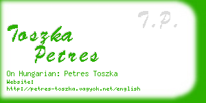 toszka petres business card